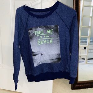 American Eagle Navy Blue Summer Crewneck